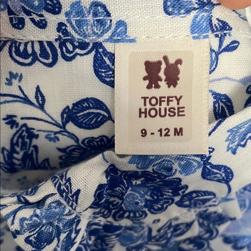 Baby girl Floral Blue and White size 9-12 months dress - Picture 10 of 10